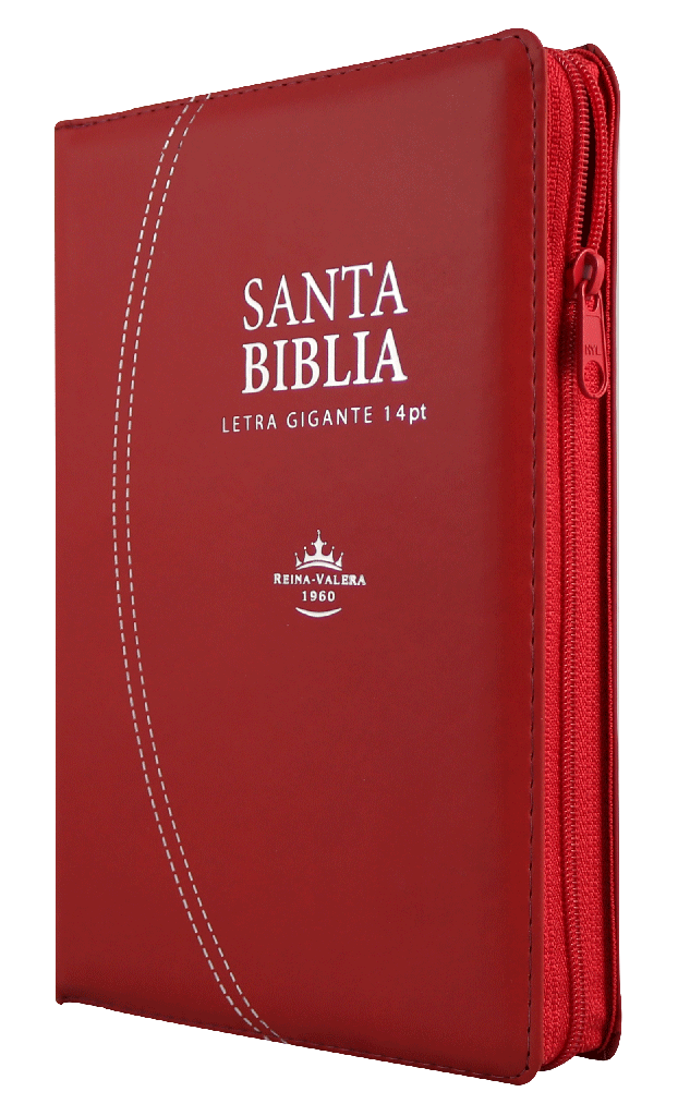 Biblia Reina Valera 1960 Mediana Letra Gigante Imitación Piel Rojo