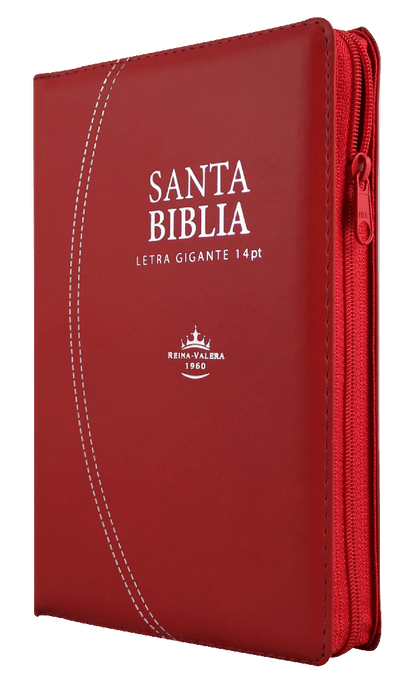 Biblia Reina Valera 1960 Mediana Letra Gigante Imitación Piel Rojo