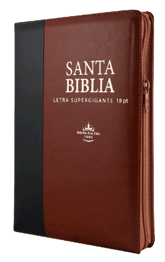 Biblia Reina Valera 1960 Grande Letra Supergigante Imitación Piel Marrón Café