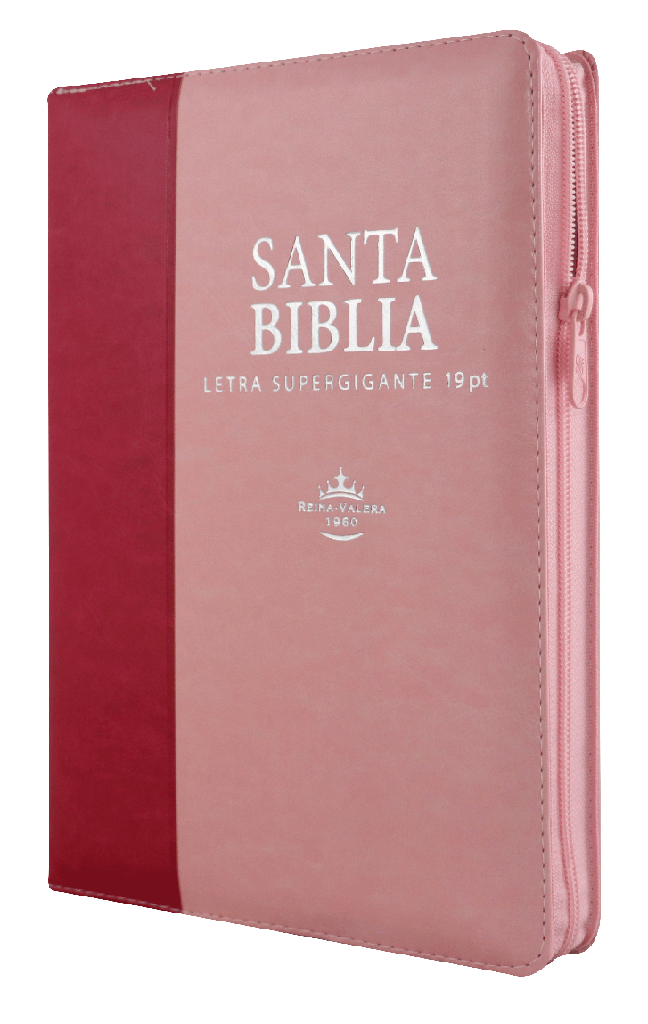 Biblia Reina Valera 1960 Grande Letra Supergigante Imitación Piel Rosa Fucsia