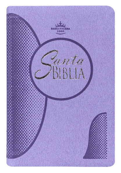 Biblia Reina Valera 1960 Mediana Letra Grande Imitación Piel Lila