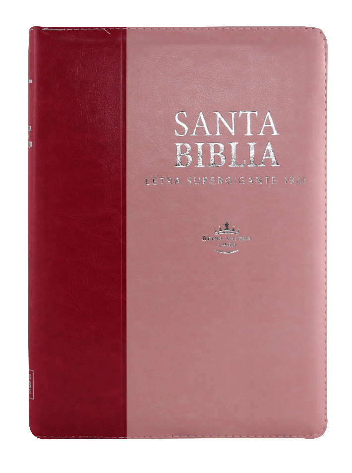 Biblia Reina Valera 1960 Grande Letra Supergigante Imitación Piel Rosa Fucsia