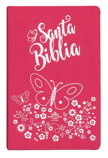 Biblia Reina Valera 1960 Mediana Letra Grande Imitación Piel Rosa